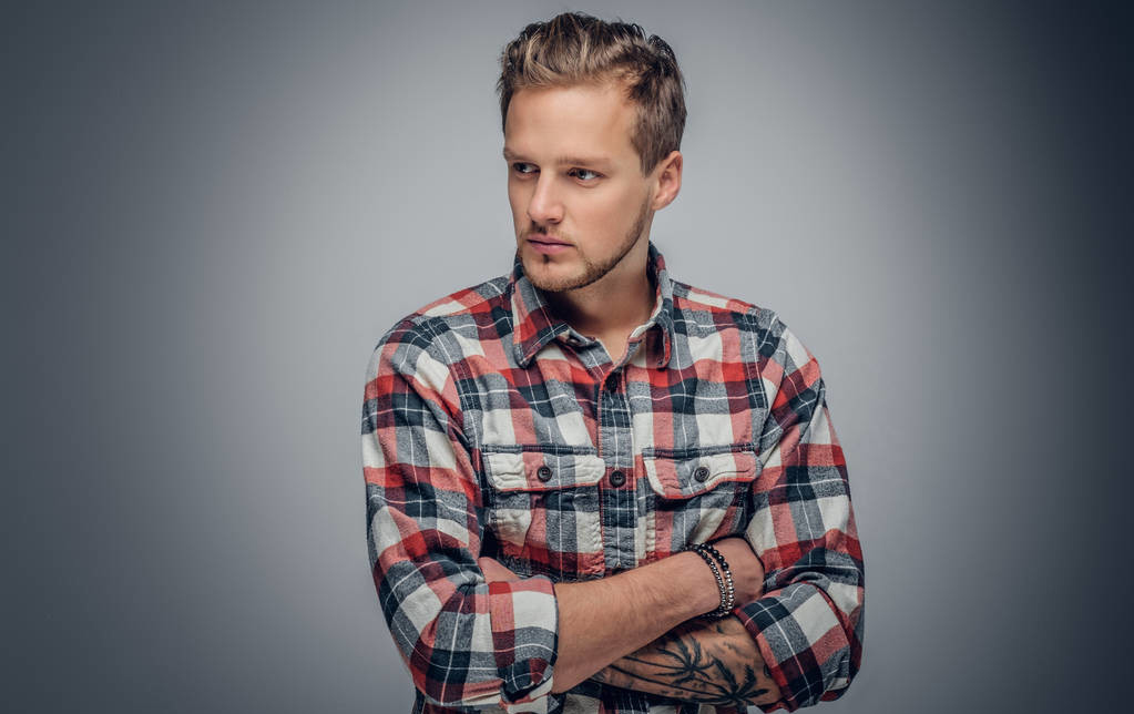 男士格子衬衫型男,型男搭配小指南