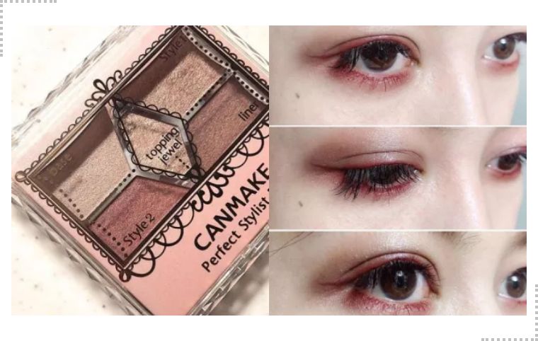 canmake五色眼影盘19号色,canmake五色眼影盘新色19好看吗