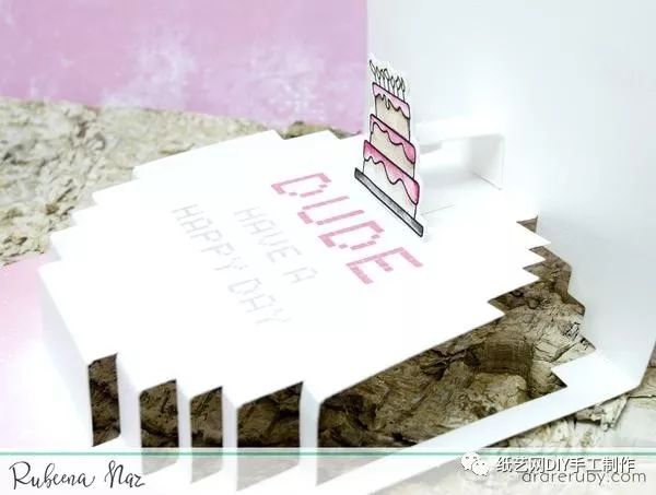 立体贺卡贴纸拼贴,平面贺卡变立体