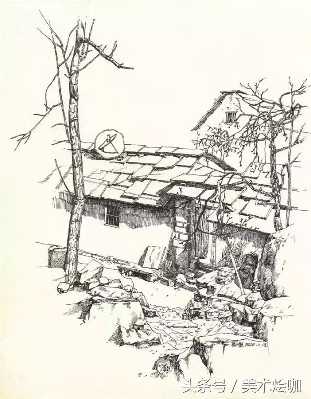 速写风景是什么课程,速写风景一点构图