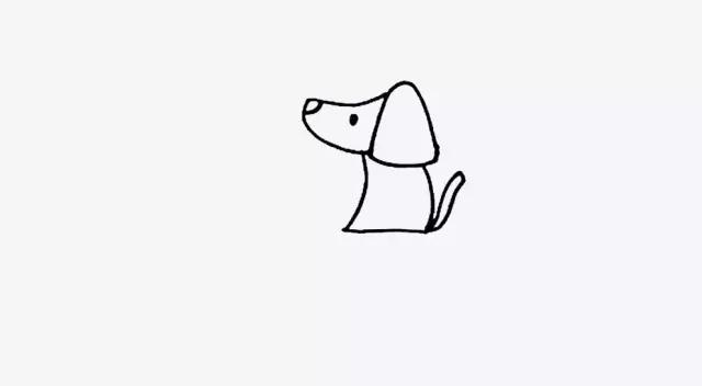 小狗简笔画ins风简单又好看图片,简单又超凶的小狗简笔画图片图文