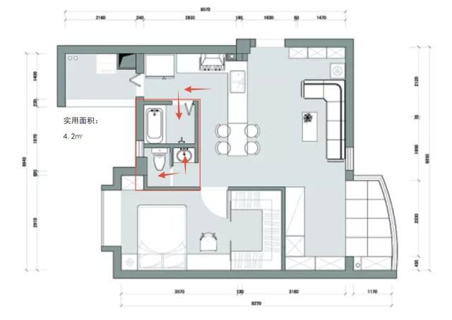 老公不听劝，给厕所“1分为3”！完工才知太好用