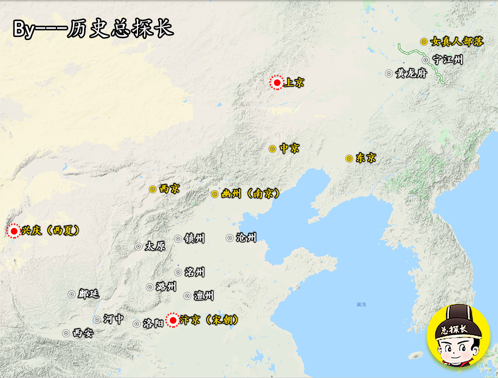 金国对辽国最悬殊战役,辽军攻打大宋地图