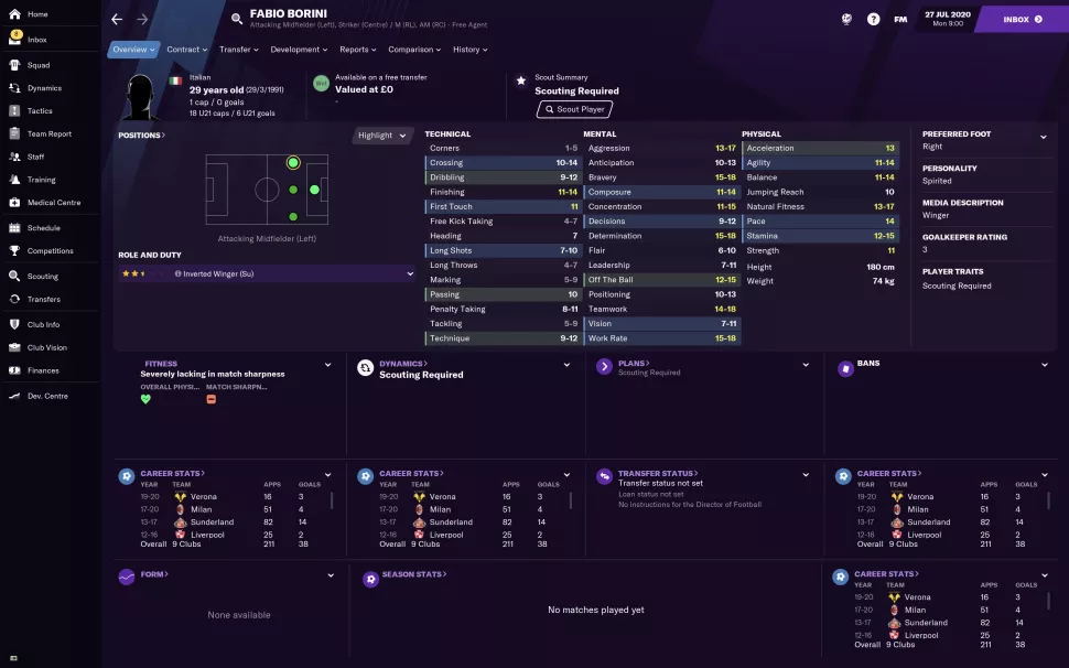 fm2021边锋和内锋哪个好,fm2021潜力球员排名