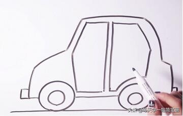 简笔画简单易学幼儿小汽车,最简单的小汽车简笔画步骤