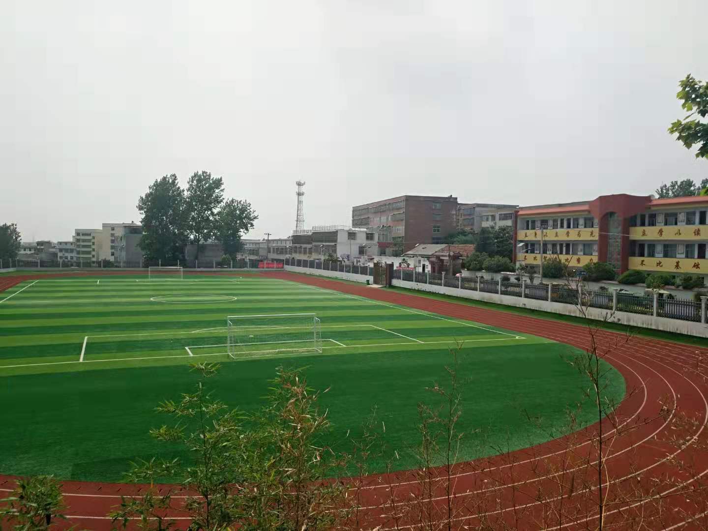 平桥区推进中小*运学**动场标准化建设，塑胶运动场比例达70%