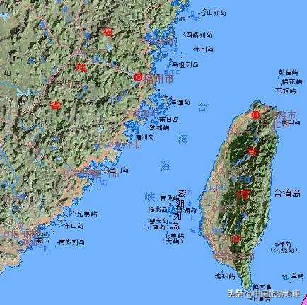 台湾海峡地图素材,台湾海峡地形图欣赏图片
