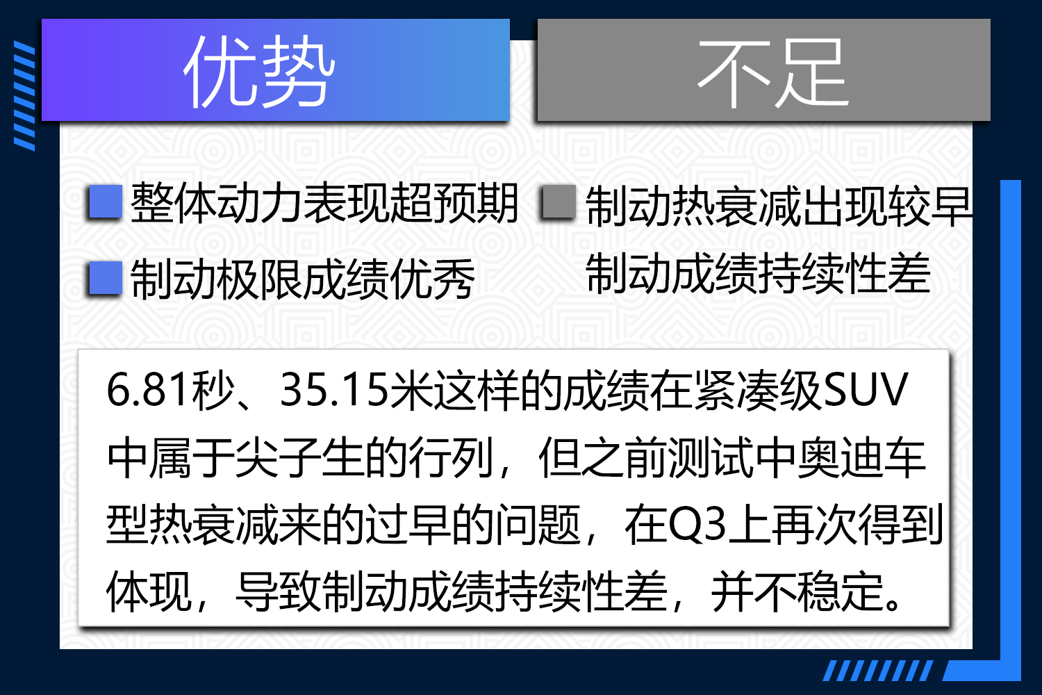加速制动测试,加速性能表现不错