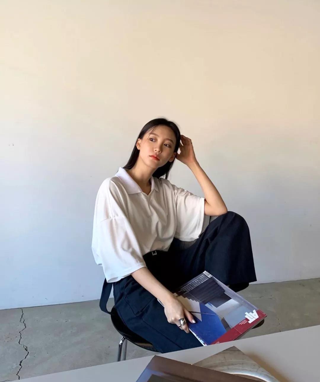 可甜可盐的小衫视频,高端甜美polo衫女款