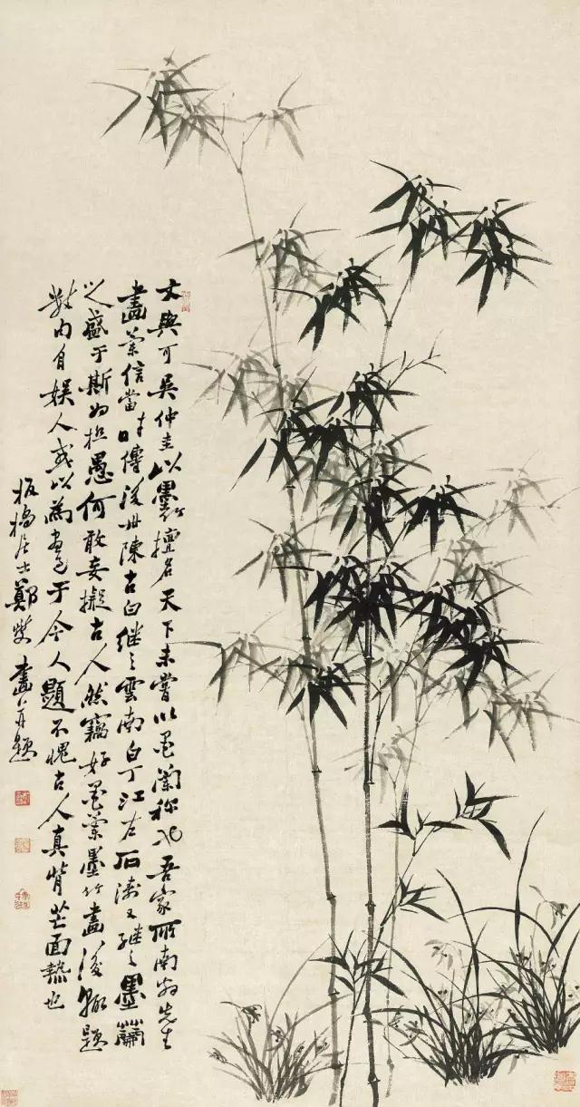 除了吃竹笋，竹筒饭，中国绘画大师们笔下的墨竹也十分有味道