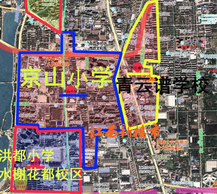 南昌青云谱学区划分最新规划,南昌2024小学区划分图青云谱