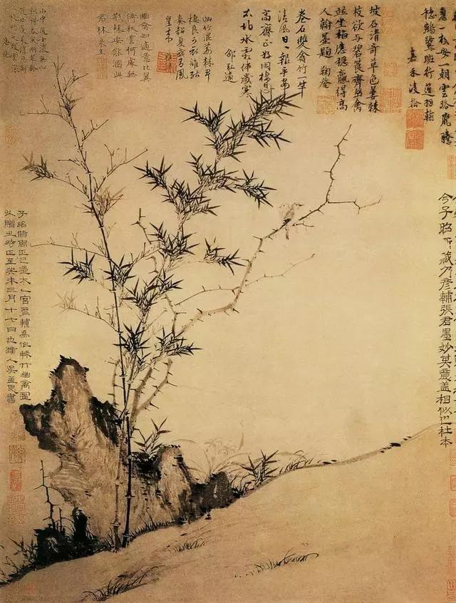 除了吃竹笋，竹筒饭，中国绘画大师们笔下的墨竹也十分有味道