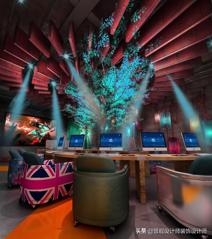 网咖设计效果图,网咖设计图哪找