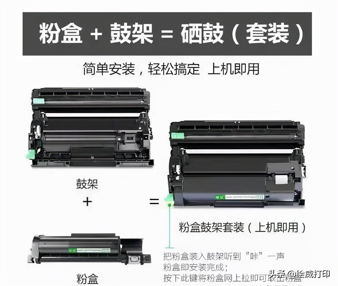 打印机硒鼓和粉盒有什么区别呢,打印不清楚是硒鼓问题还是粉盒