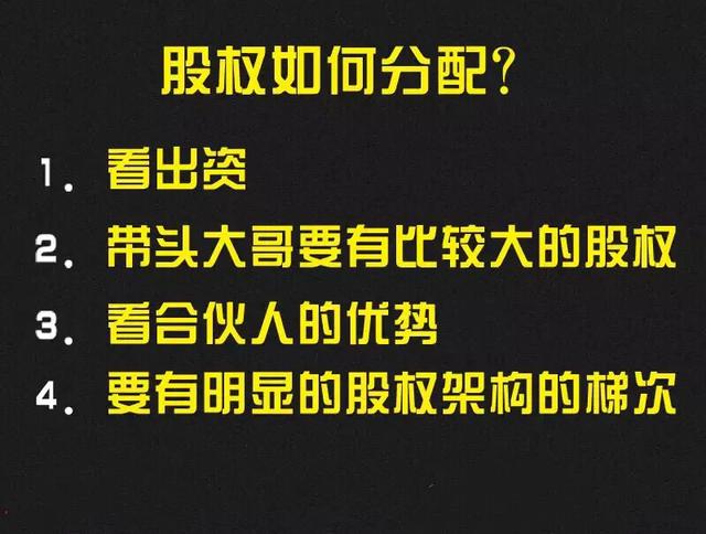 三个合伙人平均出资股权分配方案,创始人与合伙人最常见的股权分配
