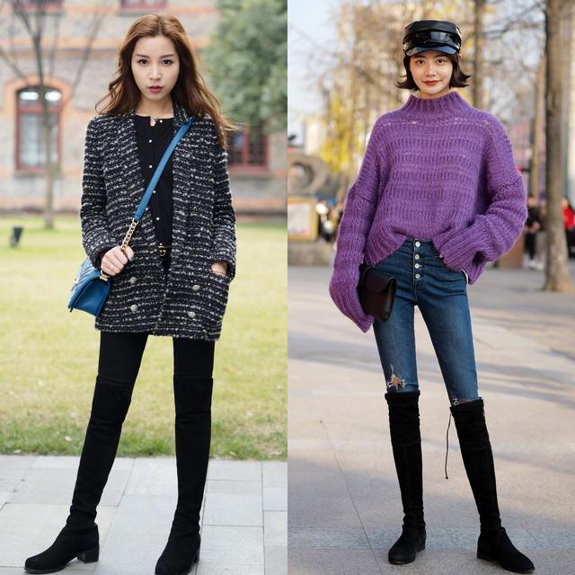 为什么你穿“过膝长靴”又土又老气？关键在这4个思路，学会准美