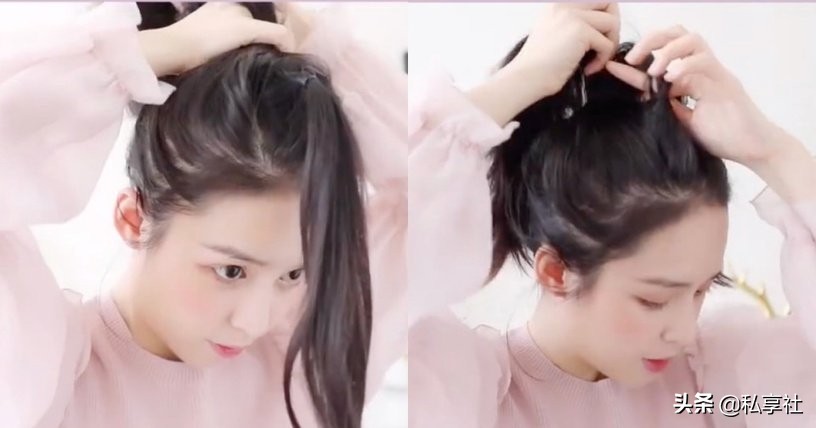 细软发高马尾辫子扎法,怎么绑出慵懒高马尾直发