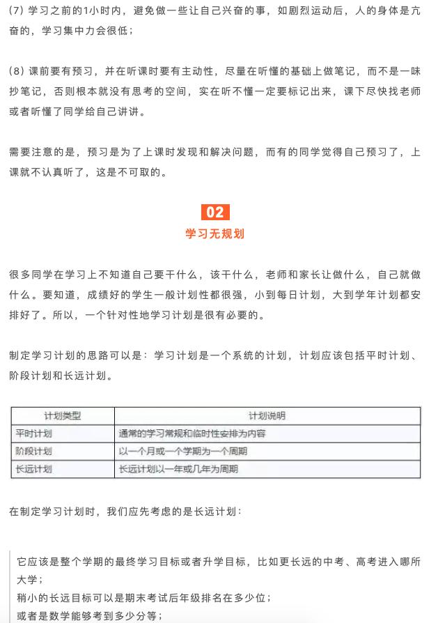 数学成绩不好的九大致命习惯,数学成绩不好的根本原因