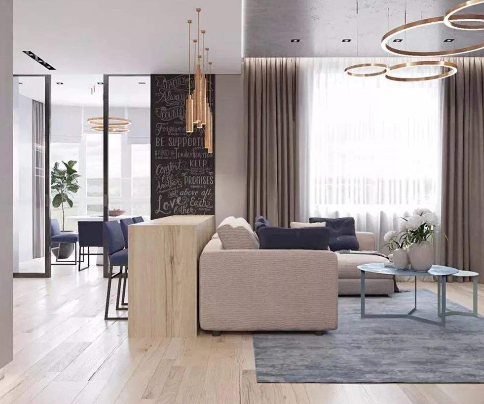 客厅沙发不能靠墙怎么装修新中式,沙发不靠墙的客厅改造