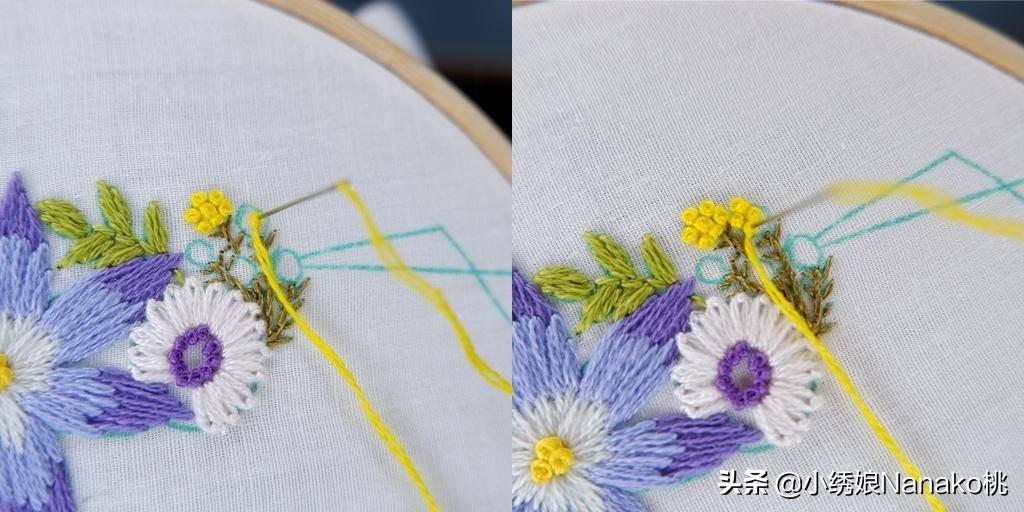 满园春刺绣教程,花环刺绣教程