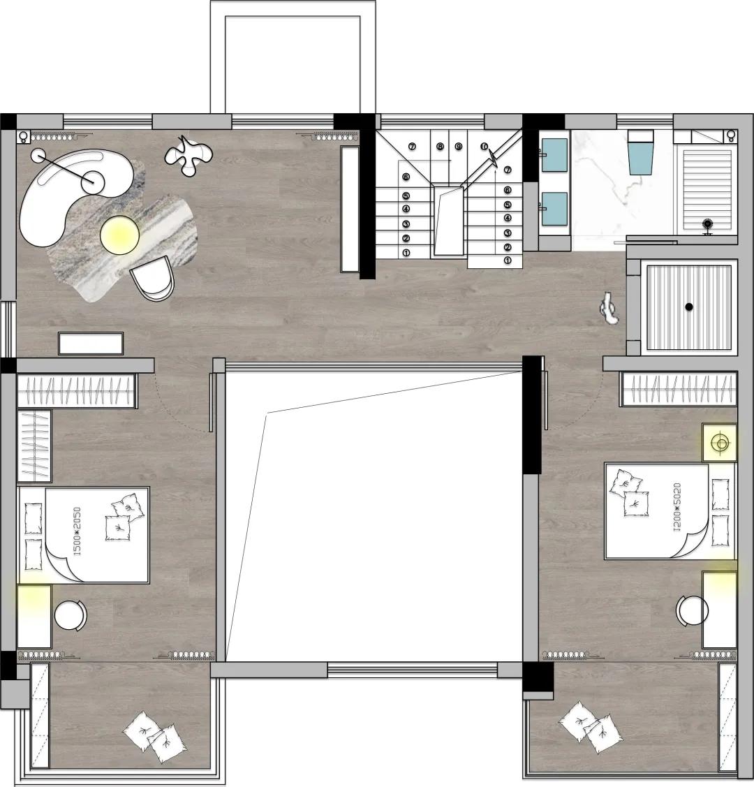 中式6层豪华顶级别墅,6层楼的现代风格别墅