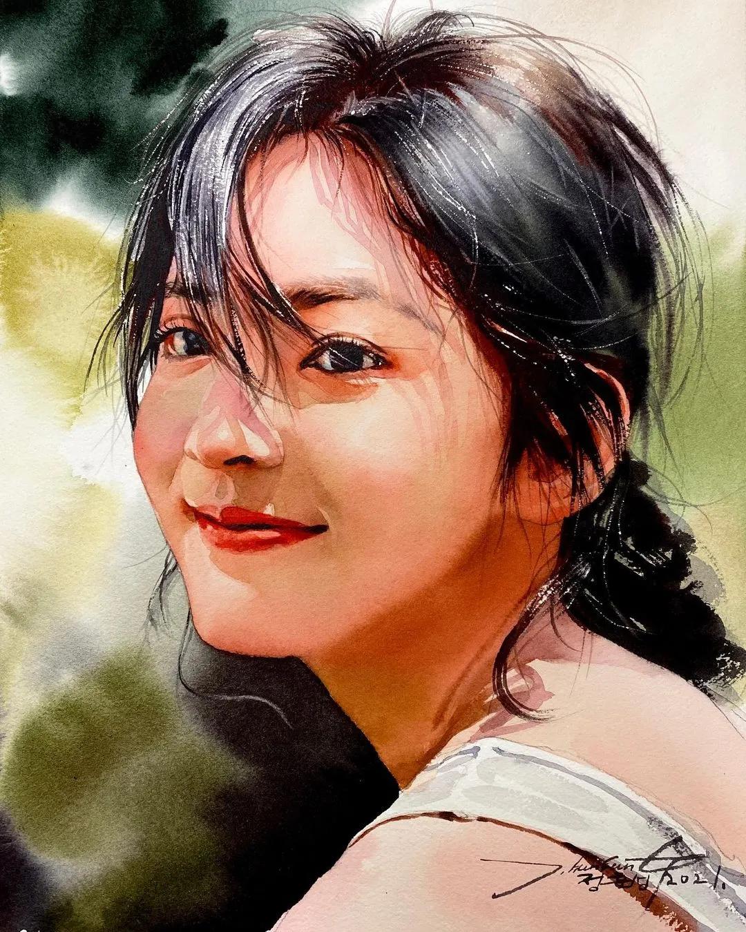 极简的水彩画作品,灵动脱俗的水彩画