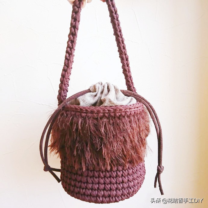 好看的毛线编织小包包,春天里的小包包