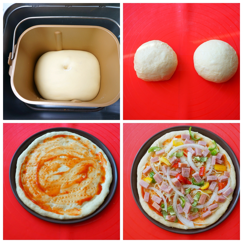 自制披萨的家常做法不用揉面,水果披萨的家常做法平底锅揉面