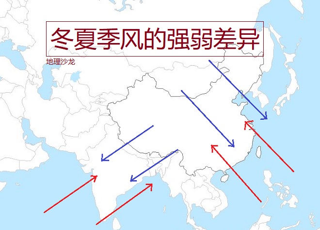 印度和亚洲的季风,印度和中国南方气候