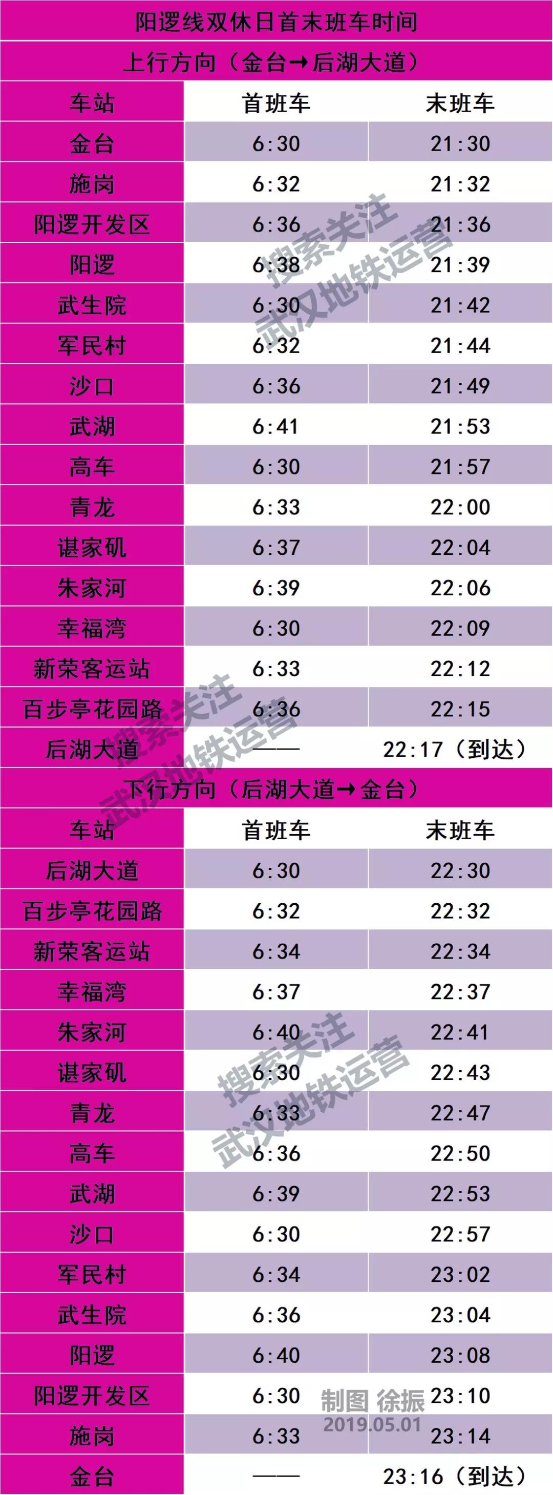 武汉武昌火车站地铁时刻表,武汉地铁一号线运营时刻表