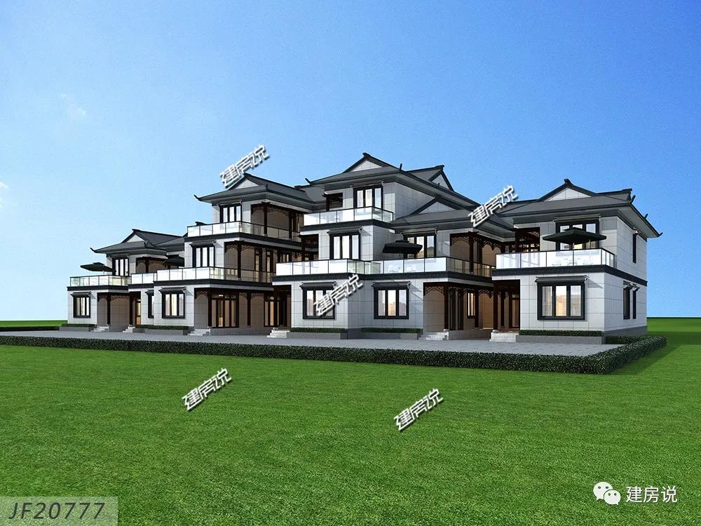 三层办公楼外观设计高端大气,二层中式风格办公楼