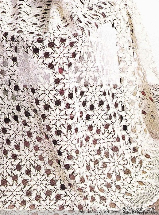 洛可可风蕾丝古典钩针桌布,钩针编织蕾丝长方形沙发巾图解