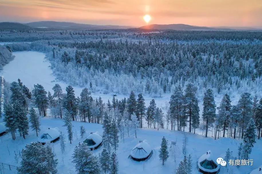 芬兰极光玻璃屋高清大图,芬兰玻璃屋极光横屏