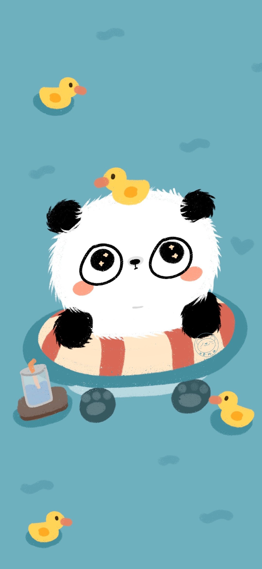 可爱圆滚滚熊猫壁纸,卡通熊猫壁纸可爱萌萌