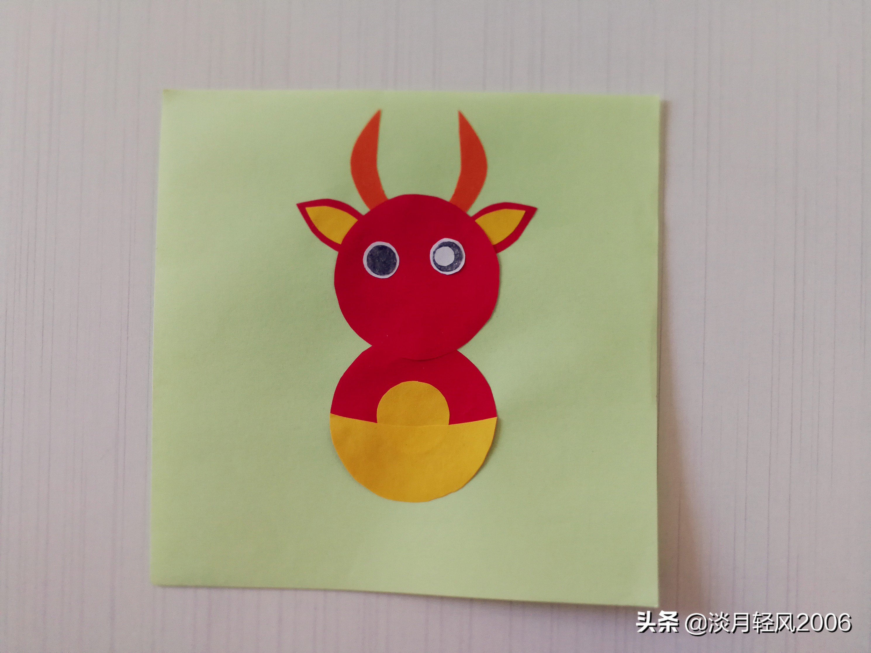 新年贺卡手工2021牛年,2021年牛年贺卡