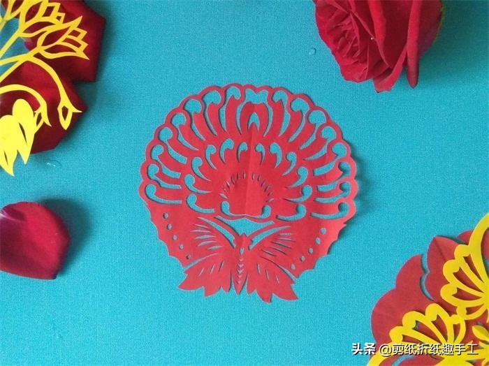 蝶恋花剪纸简单教程,剪纸手工教程蝴蝶图片