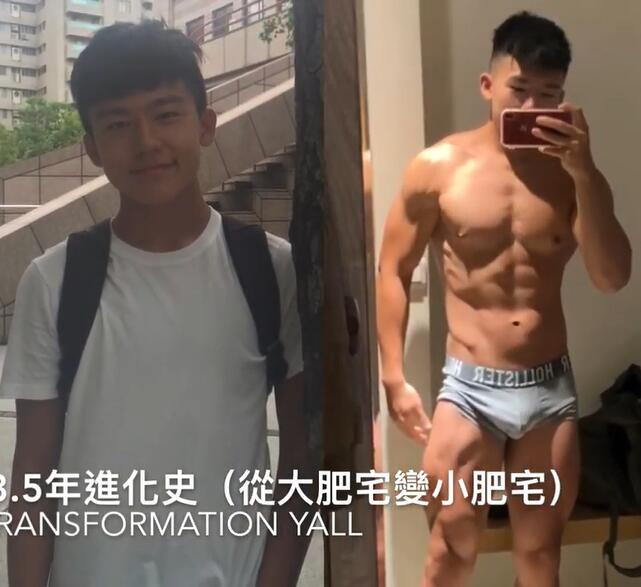 从瘦子变成肌肉猛男自然健身9年,健身前后对比肌肉猛男