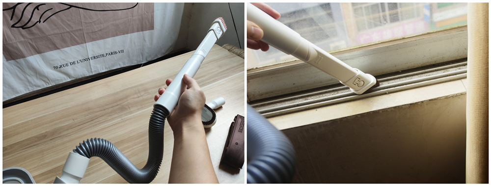 老表买了个小米有品上299的：德尔玛环吸背式吸尘器