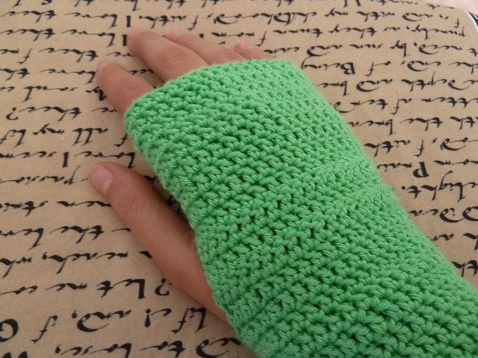 钩织手套教程视频,露指手套钩织教程