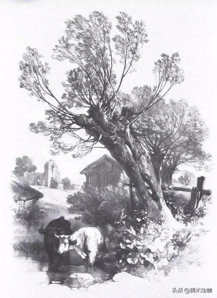 静物素描风景图临摹,简单又好画的彩铅素描风景图