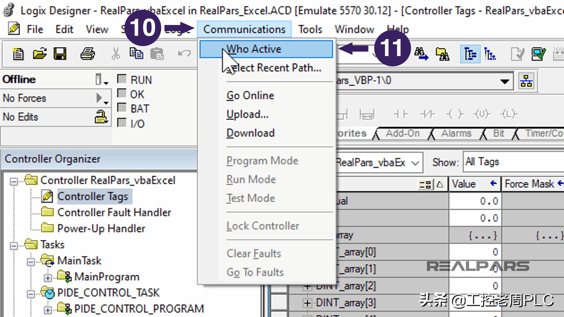 plc中的数据传到excel实时显示,如何把plc程序读出来