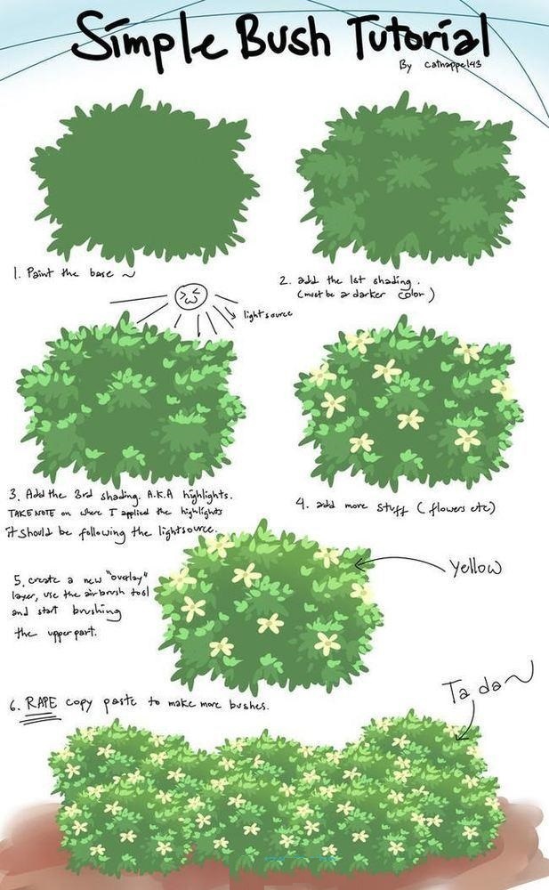 动漫里的树与落叶怎么画,日本动漫人物怎么画树