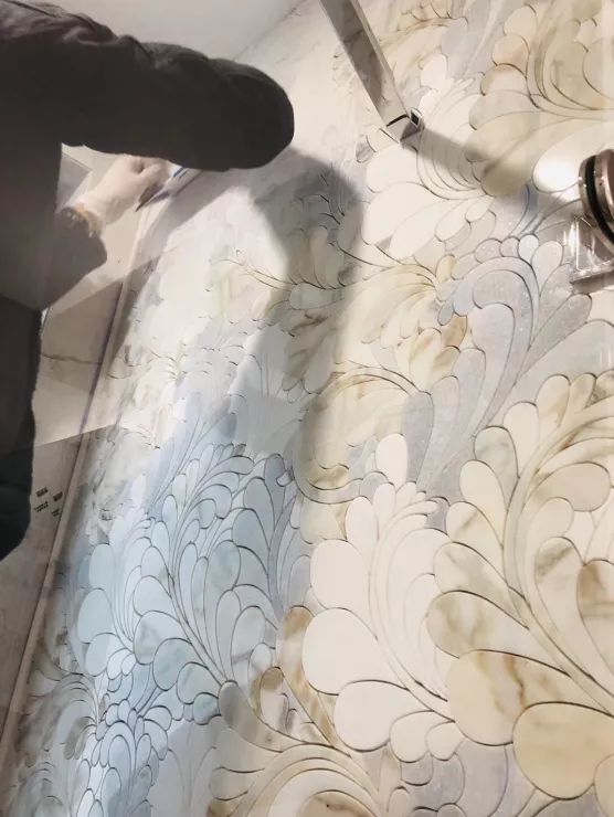 马赛克水刀拼花地面,天津地面马赛克水刀拼花