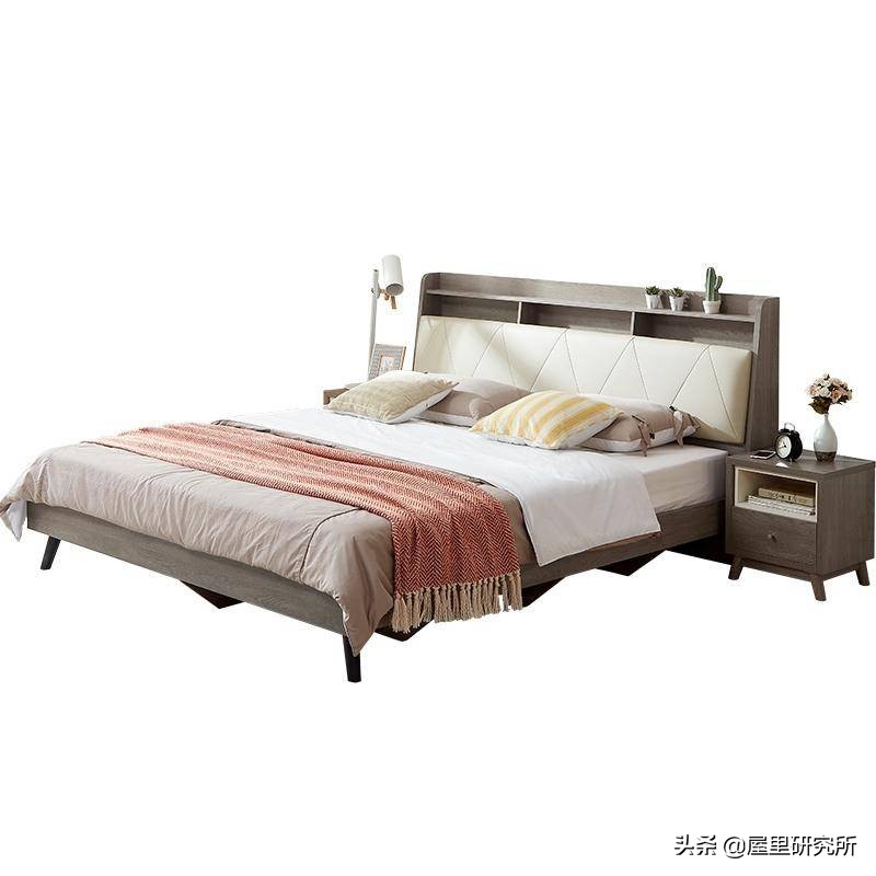 普宁软包床家具,高颜值真皮床