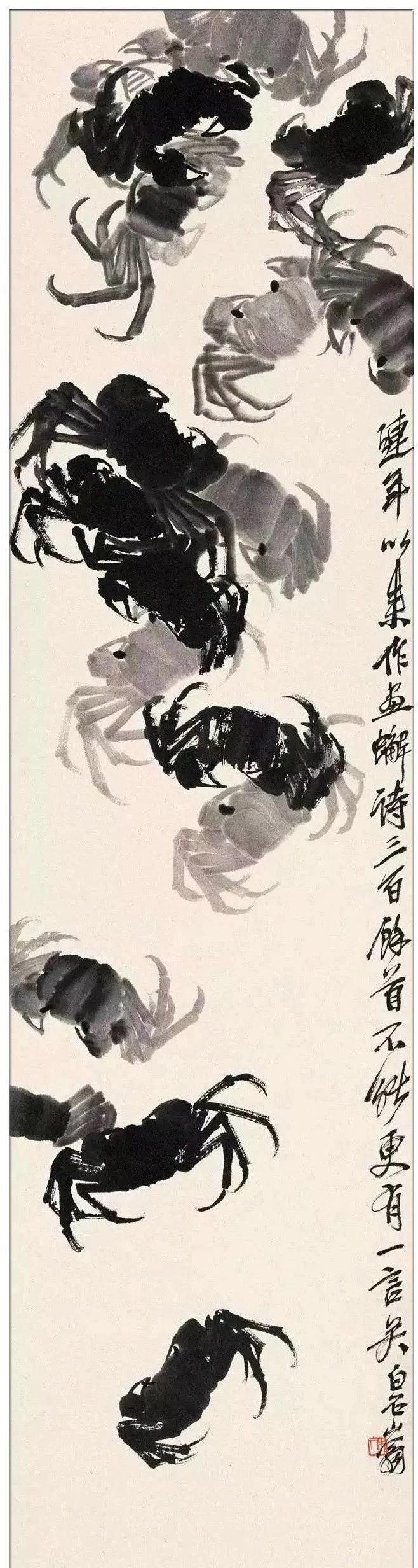 齐白石87岁画的虾背后的故事,齐白石画的虾真的图片及简介