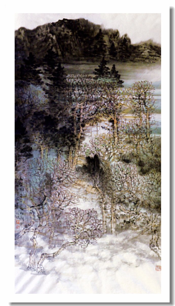 李向鸿山水画精品欣赏,李雁飞写意山水画