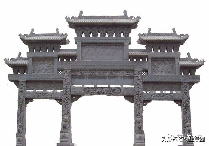 石牌坊石雕图片大全,各样式的石牌坊