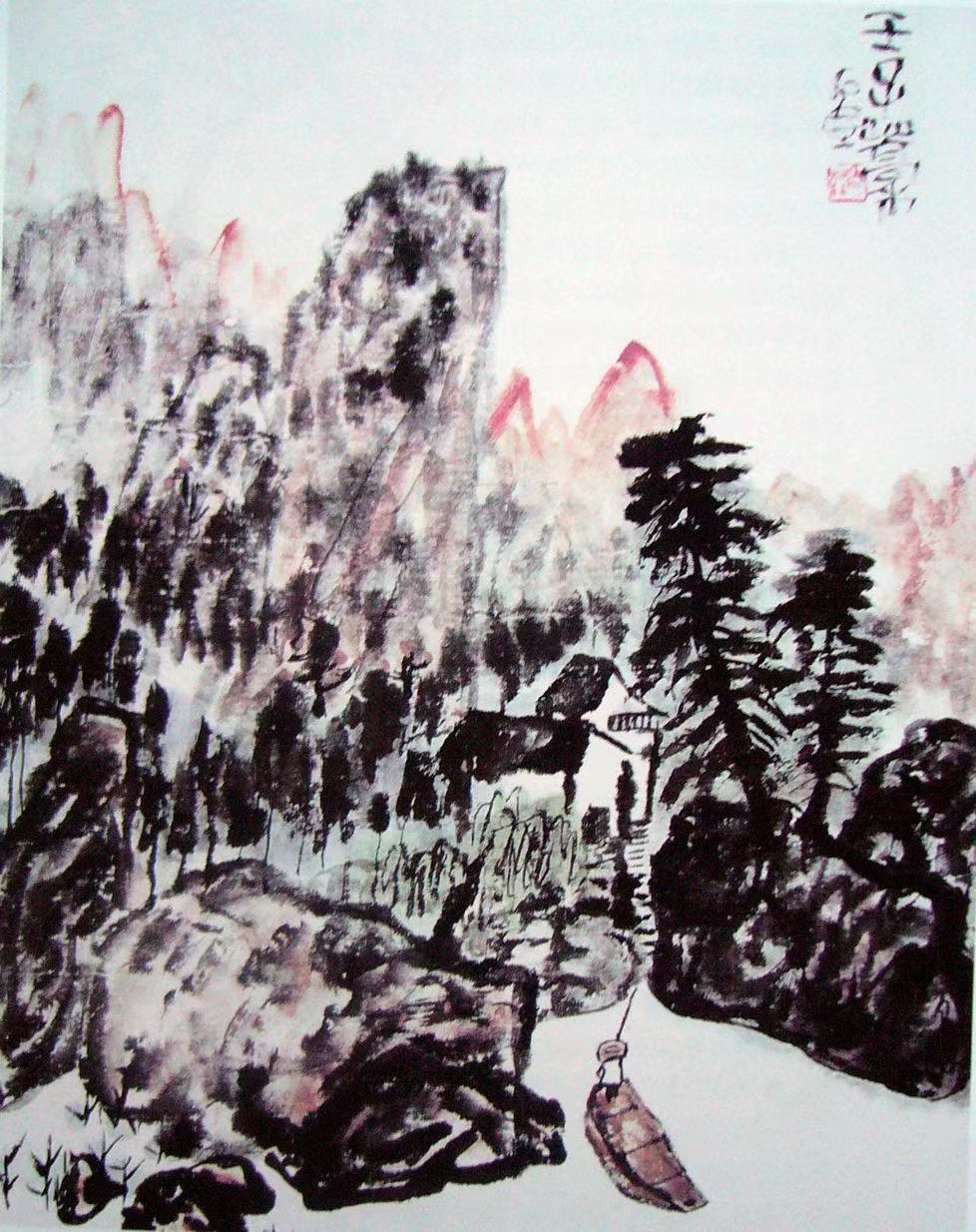 古代田园诗词山水画作品欣赏,历代名家山水画题诗