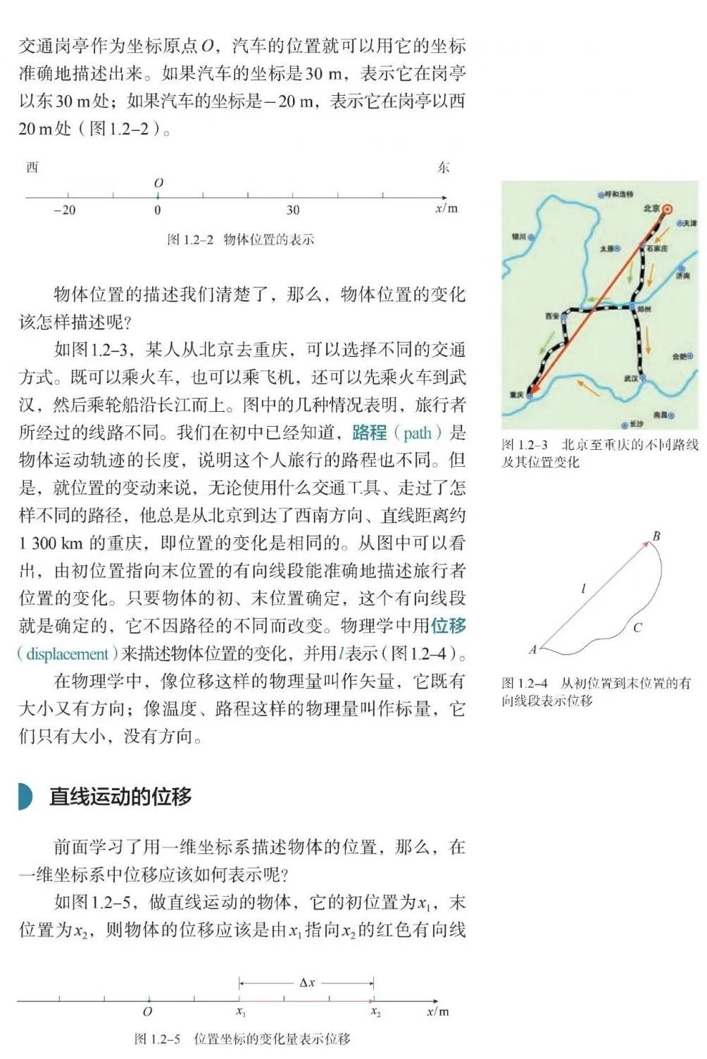 时间位移高中物理预习笔记,高一物理时间和位移练习题及答案