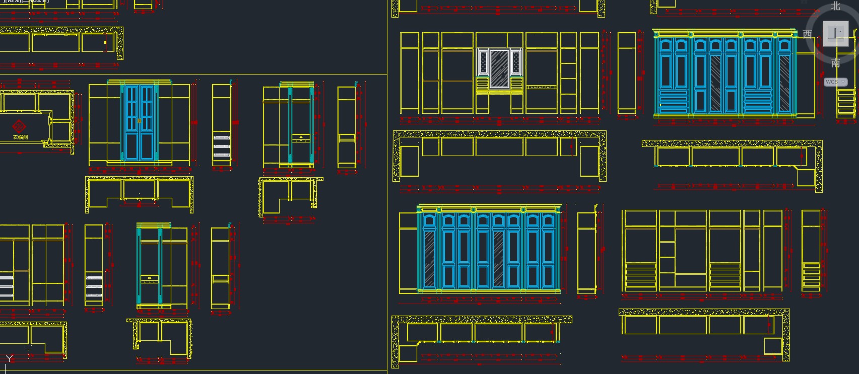 全屋衣柜衣帽间定制效果图,cad衣帽间衣橱内部结构图